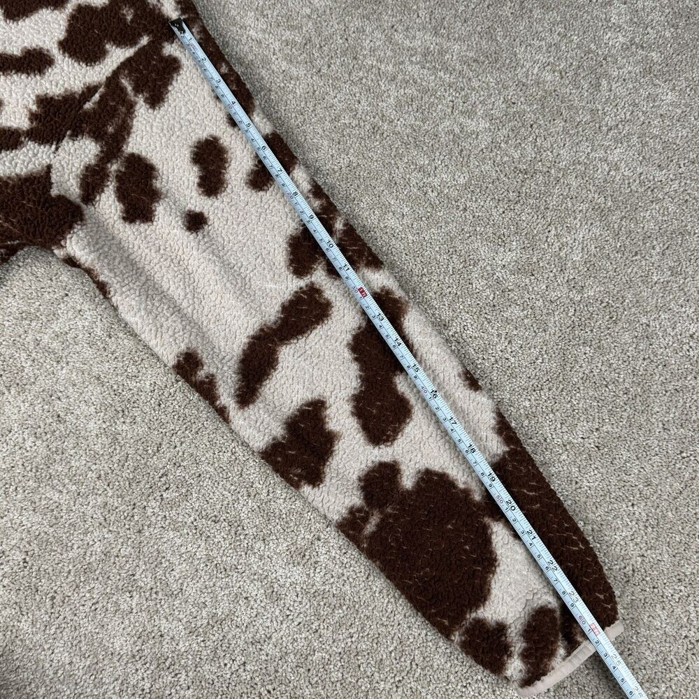 Ariat REAL Womens Cow Print Fleece XXL Berber 1/2 Snap Front Chestnut Fleece 2XL - Picture 11 of 11